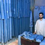 Burqa shop, any color as long as it's blue! Actually, I found out they come in white as well, but you rarely see anybody wear one.