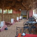 The hotel restaurant.