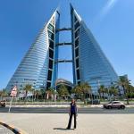 Bahrain World Trade Center, complete with three wind turbines.