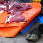 Sunday market in Paro including the hoof!