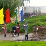 The national sport is archery.  They shoot the target from 150 meters (492 feet) away!