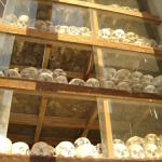 Monument to those who were killed at the killing fields by Pol Pot's regime.