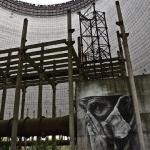 Brand new drawing for the 30th anniversary, inside the cooling tower for reactors 5 and 6.