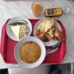 Lunch at the reactor 4 worker's cantina. The geiger counter accompanied me everywhere.