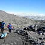 On our way to trek and camp on the ice cap!