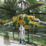 Tehran Military Museum with me in my required garb!