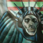 Miss Liberty not looking so good.