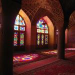 The modern Nasirol-Molk mosque or as it's also known, the rose or ladies mosque, Shiraz.