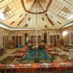 The beautiful common area of the Mehr Hotel, Yazd.