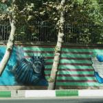 Propaganda on the Embassy wall.