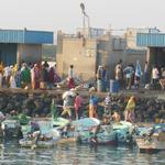 The dock in Djibouti.  Just departing to snorkel with the whale sharks.