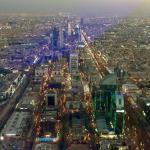 View of Riyadh from the Al Mamlka Tower, aka the Kingdom Centre.