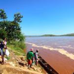 Getting ready to float three days down the Tsiribihina River in a wooden pirogue (dug out canoe)!