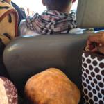 After arriving in Zouerate, I hopped local (very crowded) transport to Chinguetti. The bread was a gift from the guys up front. They bought a loaf for each of us girls!