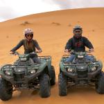 Quad biking the dunes in Merzouga.