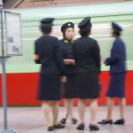 Girls who tell the subway driver when to leave the station.