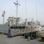 USS Pueblo.  US Navy ship captured by the North Koreans in 1968 after claiming it was sailing in North Korean waters.  It's the only US Navy ship to be held captive today.