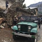 Our Jeep outside the Police station.