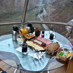 Breakfast is served. Our guide brought all the food up with him in his big backpack.
