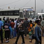 The cacophony that is the bus station!  Now to find the right bus!