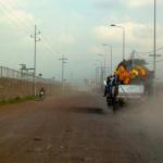 Headed out of Goma, straight for the volcano!