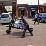 Passing another chukudu.  Rather ingenious considering their resources.