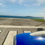 Why the pilot slams on the breaks immediately after touch down in Chuuk. The end of the runway! 
