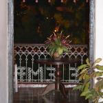 Looking out to the veranda at my hotel.