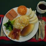 My unusual mix of breakfast.
