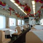 Restaurant car decorated from the Chinese new year which was just days before.