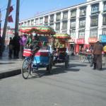 On the streets of the old town of Lhasa.