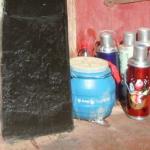 Containers for yak butter tea (and some treats for the local dog).