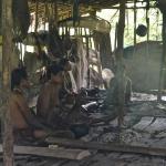 The Korowai tribe family life. There's one family per tree house. Men can have several wives.