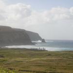 Ahu Tongariki in the distance.