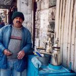 Selling coffee in the streets of Damascus, Syria.