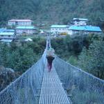 The first suspension bridge, one of many.