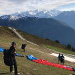 Getting ready to take off from the "big hill!" aka the Alps.