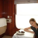 Inside my cabin on the first train.
