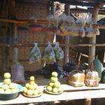 Goods for sale at a roadside market.